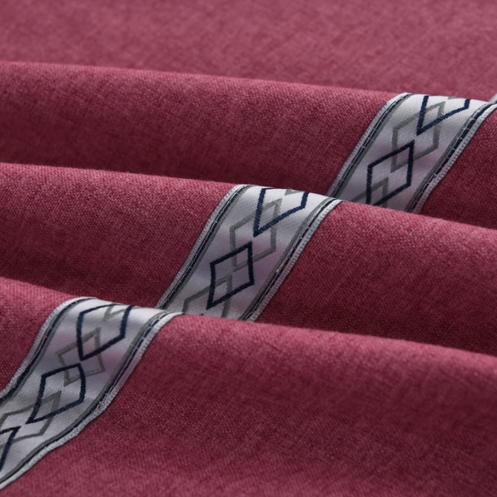 91家纺网 家纺一手货源 找家纺 莉人坊 2023彩棉麻美容床罩四件套批发 珊娜酒红