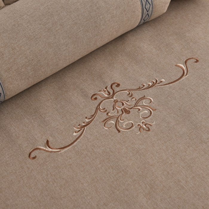 91家纺网 家纺一手货源 找家纺 莉人坊 2023彩棉麻美容床罩四件套批发 香奈尔驼