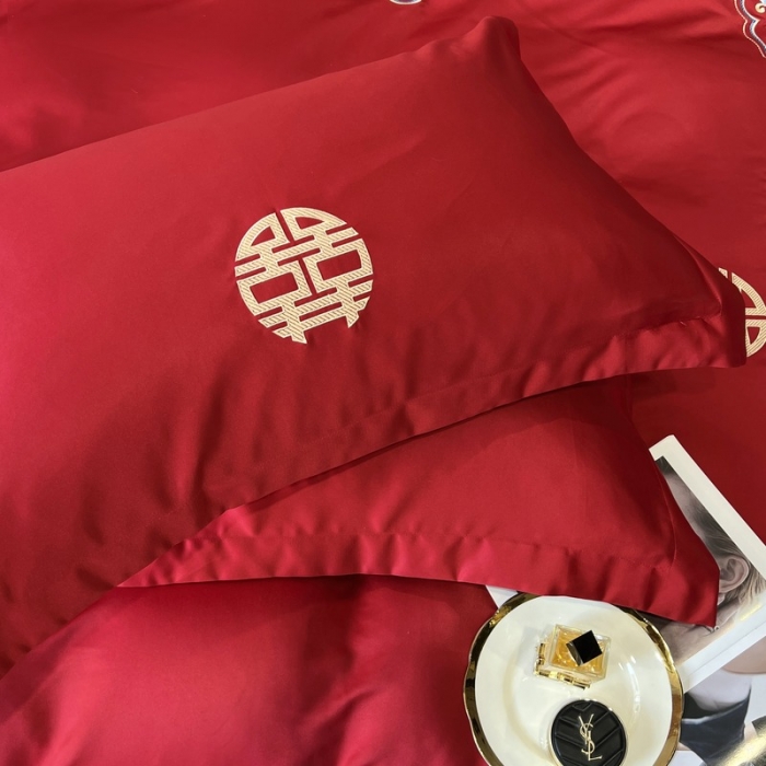 91家纺网 家纺一手货源 找家纺 优悦 2022新款亲肤澳棉（140克聚酯纤维）婚庆系列 百年好合