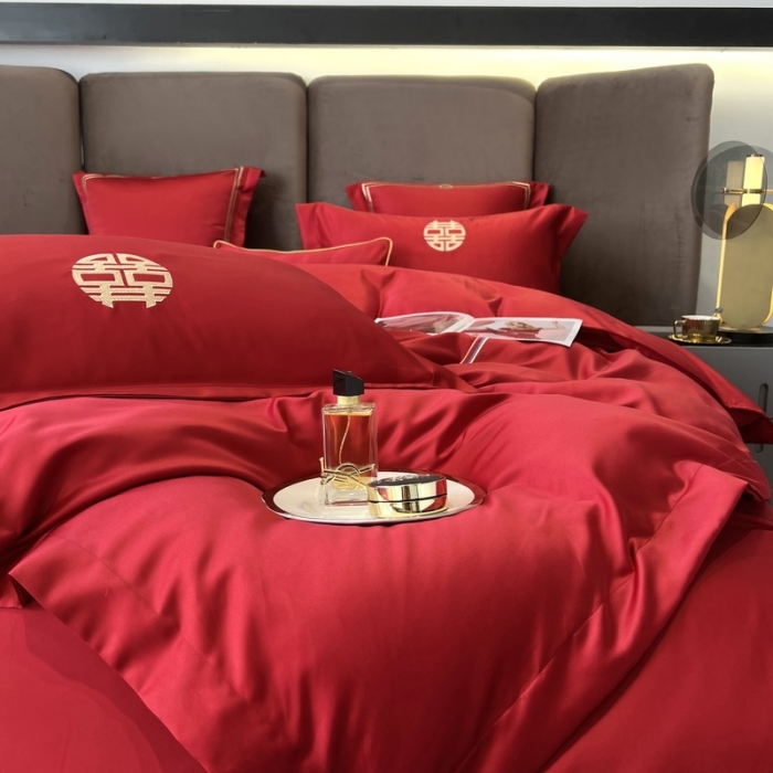 91家纺网 家纺一手货源 找家纺 优悦 2022新款亲肤澳棉（140克聚酯纤维）婚庆系列 百年好合