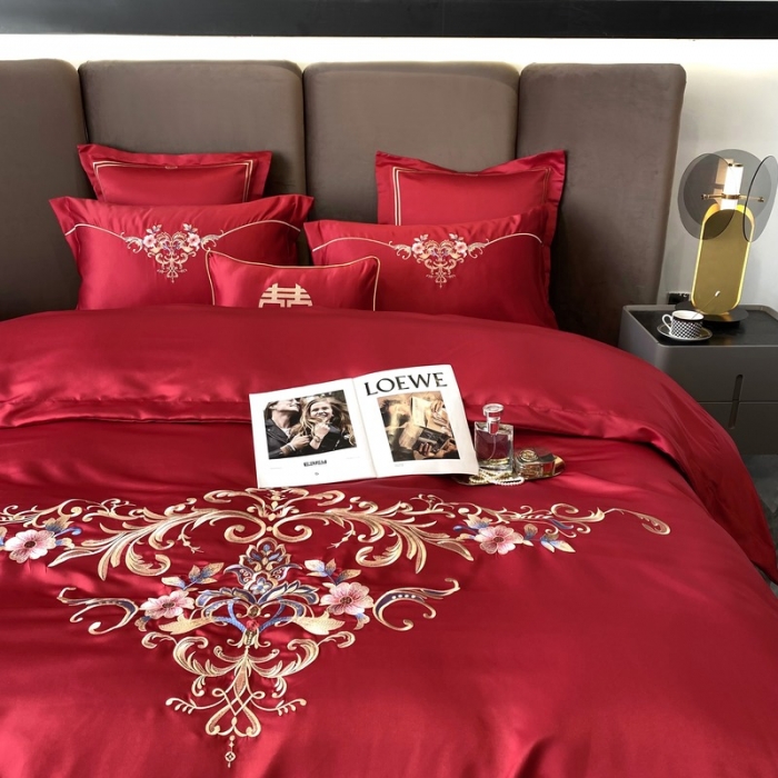 91家纺网 家纺一手货源 找家纺 优悦 2022新款亲肤澳棉（140克聚酯纤维）婚庆系列 花开富贵