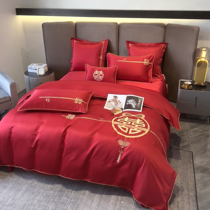 91家纺网 家纺一手货源 找家纺 优悦 2022新款亲肤澳棉（140克聚酯纤维）婚庆系列 喜结良缘