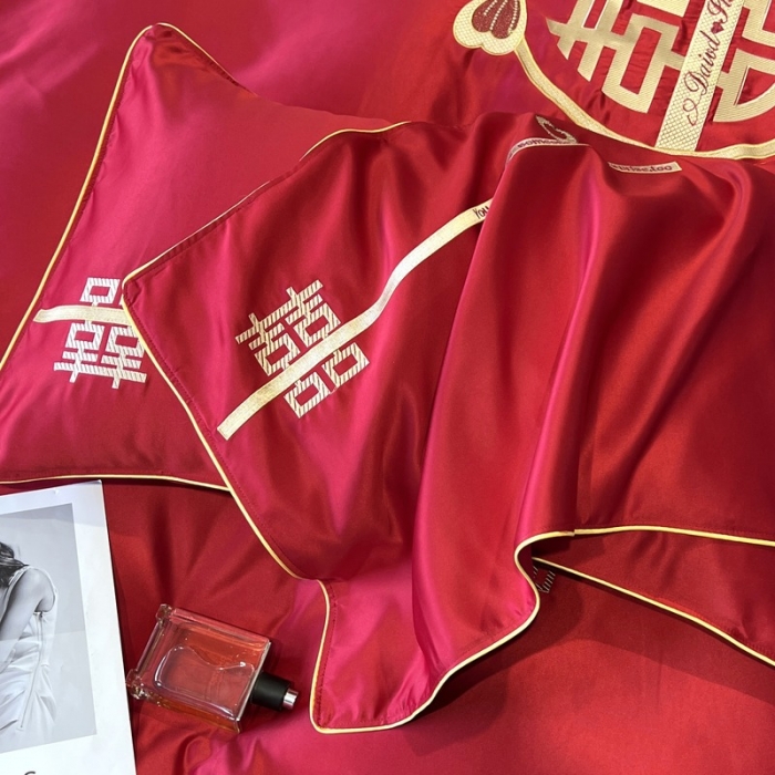 91家纺网 家纺一手货源 找家纺 优悦 2022新款亲肤澳棉（140克聚酯纤维）婚庆系列 喜结良缘