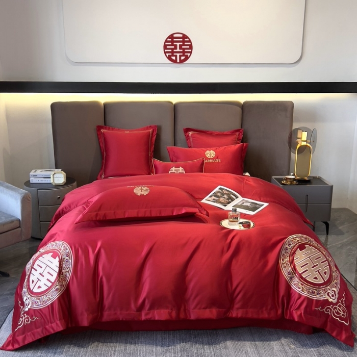 91家纺网 家纺一手货源 找家纺 优悦 2022新款亲肤澳棉（140克聚酯纤维）婚庆系列 永结同心