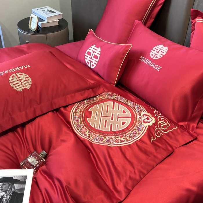 91家纺网 家纺一手货源 找家纺 优悦 2022新款亲肤澳棉（140克聚酯纤维）婚庆系列 永结同心