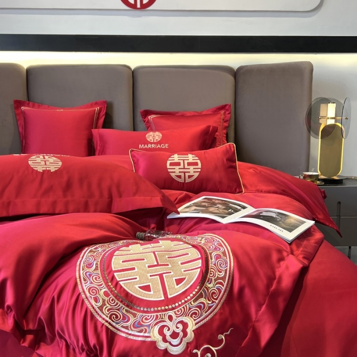 91家纺网 家纺一手货源 找家纺 优悦 2022新款亲肤澳棉（140克聚酯纤维）婚庆系列 永结同心