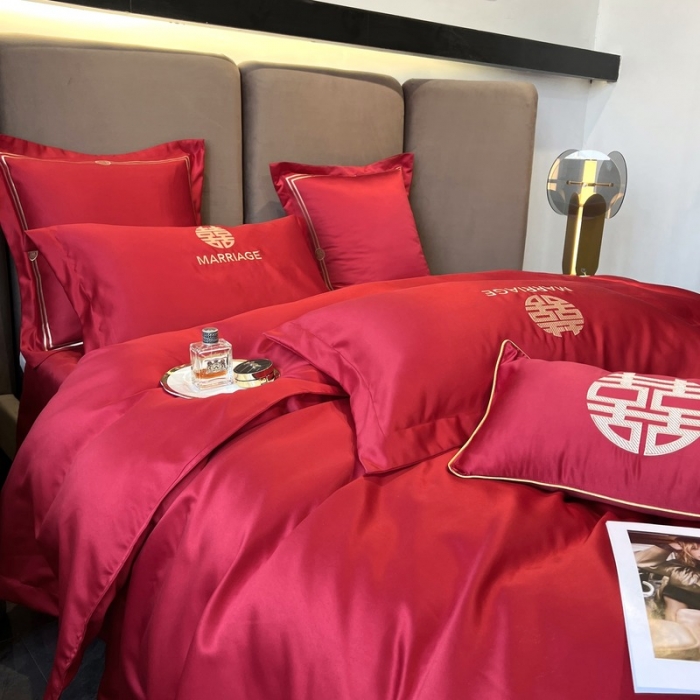 91家纺网 家纺一手货源 找家纺 优悦 2022新款亲肤澳棉（140克聚酯纤维）婚庆系列 永结同心