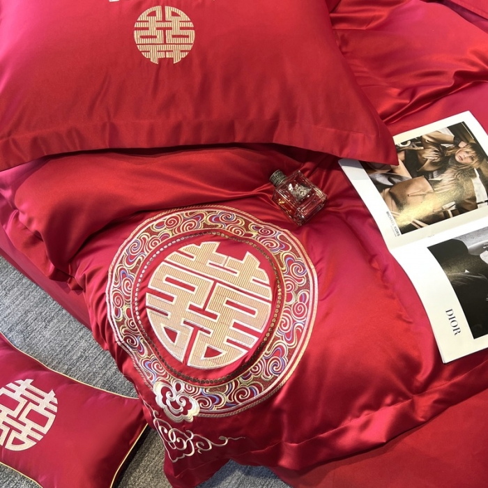 91家纺网 家纺一手货源 找家纺 优悦 2022新款亲肤澳棉（140克聚酯纤维）婚庆系列 永结同心