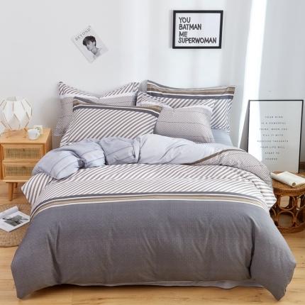 91家纺网 家纺一手货源 找家纺 卓越 工厂直营新款128*68全棉印花斜纹四件套贝拉