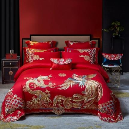 91家纺网 家纺一手货源 找家纺 汇总高大尚 2022新款长绒棉AB版系列婚庆多件套