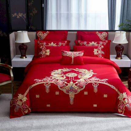 91家纺网 家纺一手货源 找家纺 汇总高大尚 2022新款长绒棉AB版系列婚庆多件套