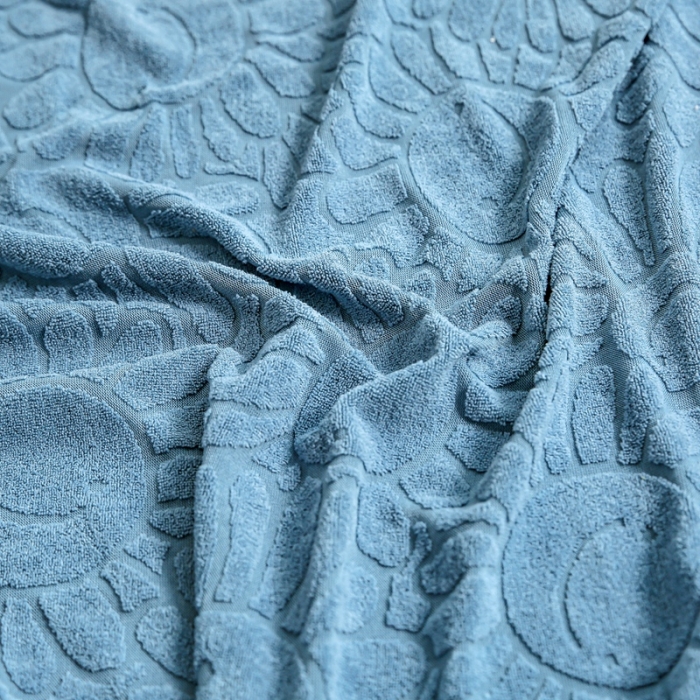 91家纺网 家纺一手货源 找家纺 千彤沙发垫 2022新款提花太阳花系列沙发套 水蓝