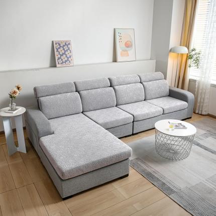 千彤沙发垫 2022新款提花太阳花系列沙发套 银灰