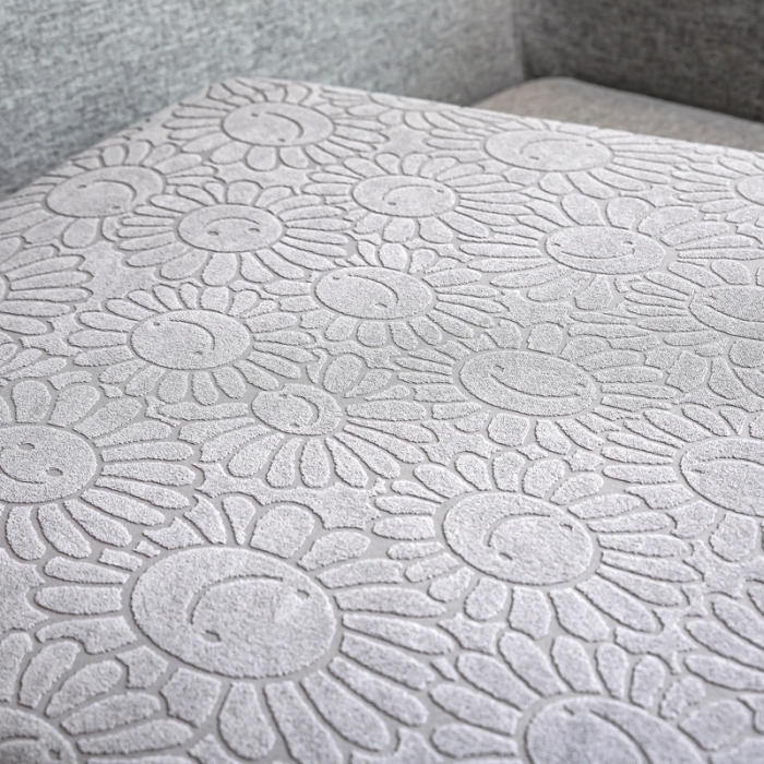 91家纺网 家纺一手货源 找家纺 千彤沙发垫 2022新款提花太阳花系列沙发套 银灰