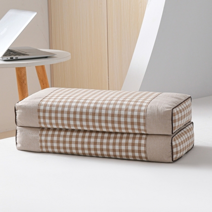 91家纺网 家纺一手货源 找家纺 （总）仁宇枕业 2022新款全棉色织水洗棉宫廷全荞麦枕头