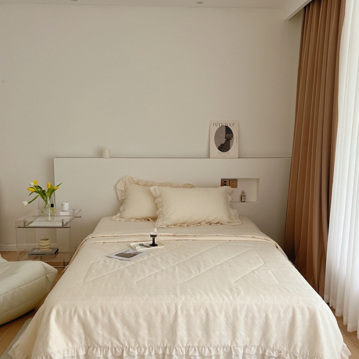 91家纺网 家纺一手货源 找家纺 （总）昔可 2022新款60支水洗棉华夫格夏被