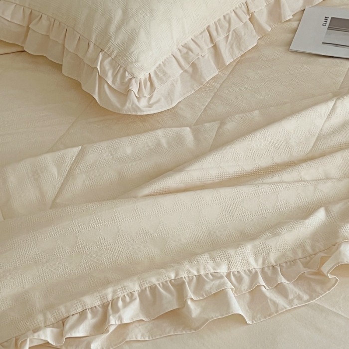 91家纺网 家纺一手货源 找家纺 （总）昔可 2022新款60支水洗棉华夫格夏被