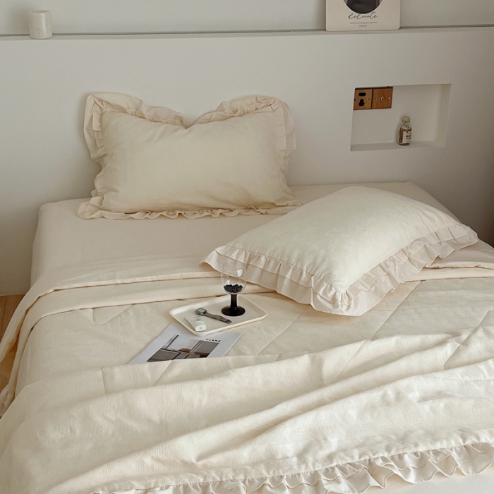 91家纺网 家纺一手货源 找家纺 （总）昔可 2022新款60支水洗棉华夫格夏被