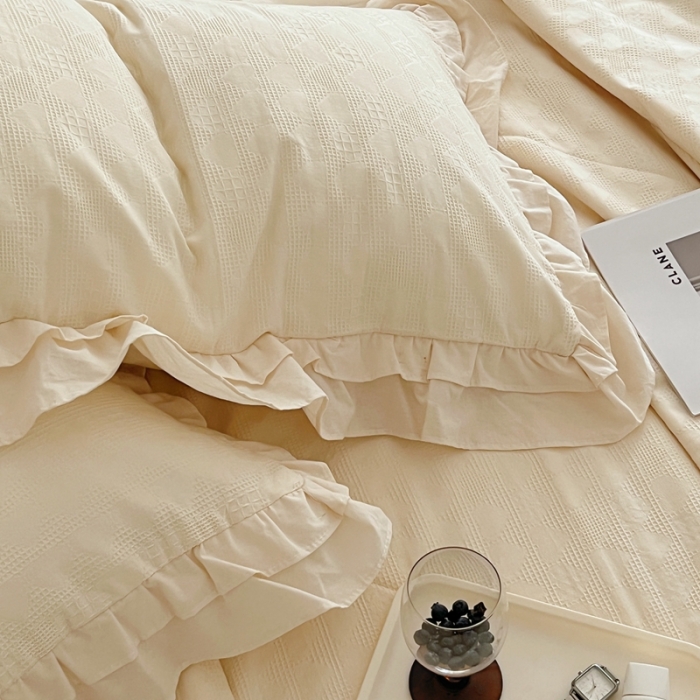 91家纺网 家纺一手货源 找家纺 （总）昔可 2022新款60支水洗棉华夫格夏被