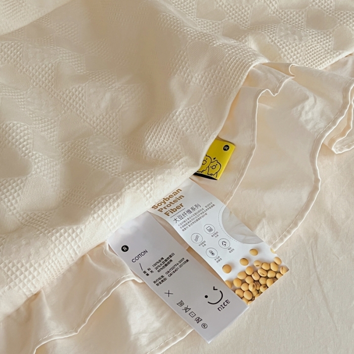 91家纺网 家纺一手货源 找家纺 （总）昔可 2022新款60支水洗棉华夫格夏被