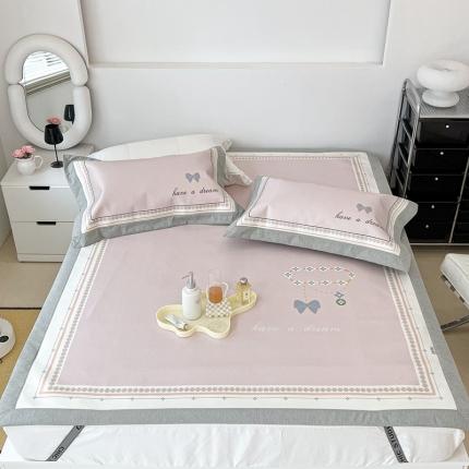 91家纺网 家纺一手货源 找家纺 （总）昔可 2022新款大版数码水洗冰沐丝凉席