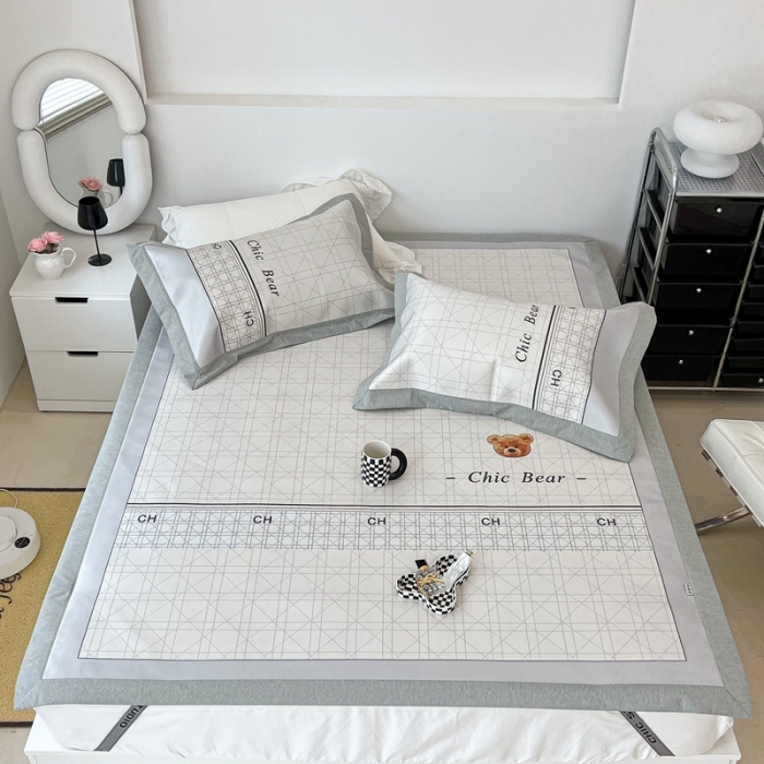 91家纺网 家纺一手货源 找家纺 （总）昔可 2022新款大版数码水洗冰沐丝凉席