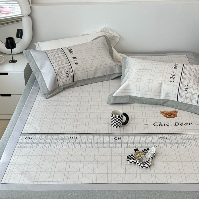 91家纺网 家纺一手货源 找家纺 （总）昔可 2022新款大版数码水洗冰沐丝凉席