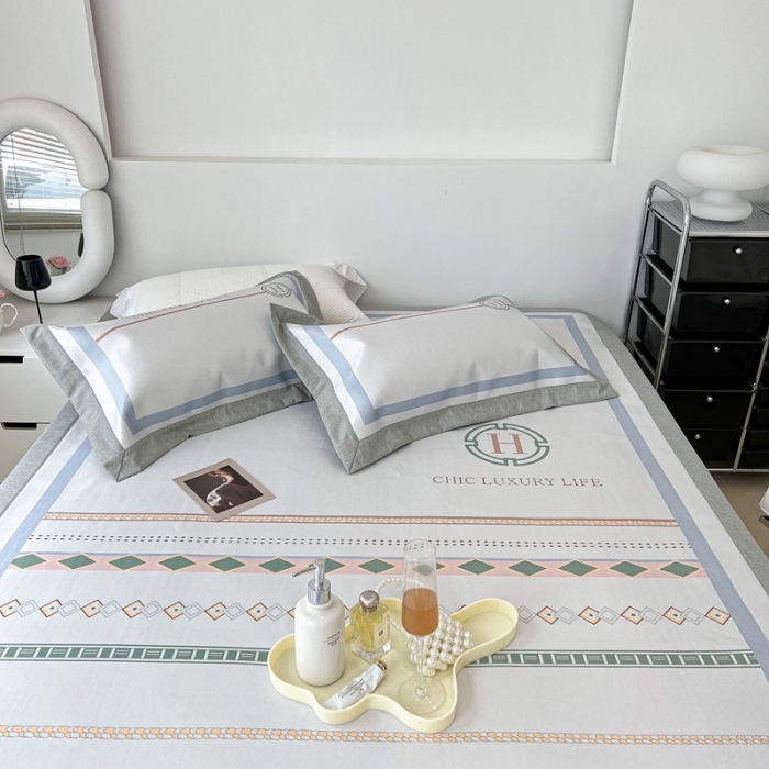 91家纺网 家纺一手货源 找家纺 昔可 2022新款大版数码水洗冰沐丝凉席 海派夏日