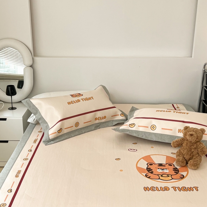 91家纺网 家纺一手货源 找家纺 昔可 2022新款大版数码水洗冰沐丝凉席 虎年旺旺