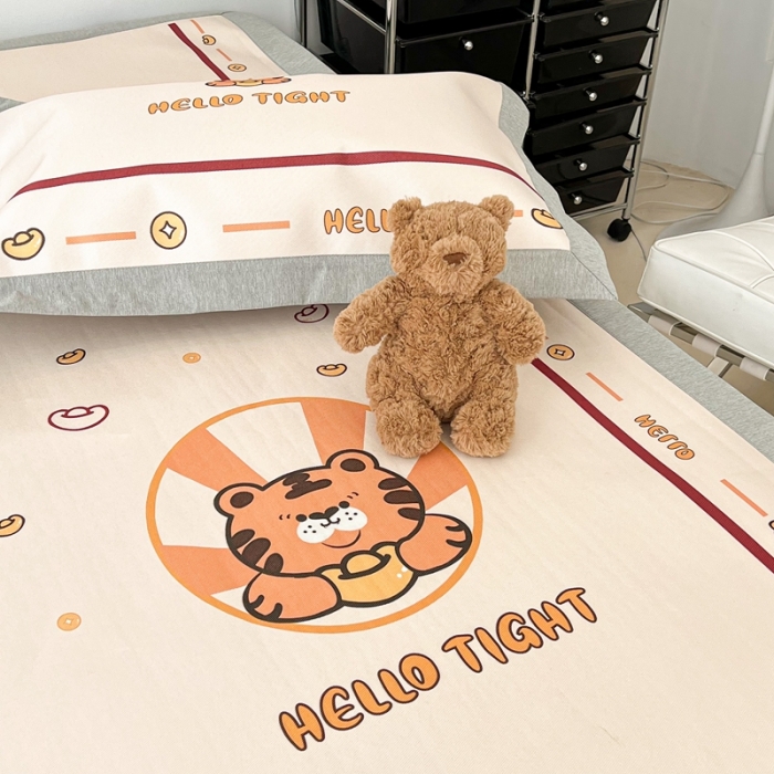 91家纺网 家纺一手货源 找家纺 昔可 2022新款大版数码水洗冰沐丝凉席 虎年旺旺