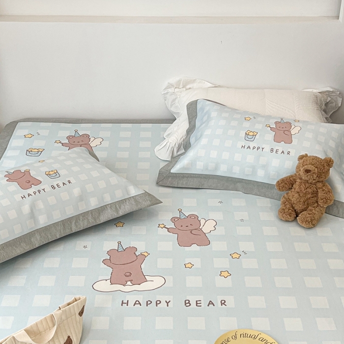 91家纺网 家纺一手货源 找家纺 昔可 2022新款大版数码水洗冰沐丝凉席 魔法熊