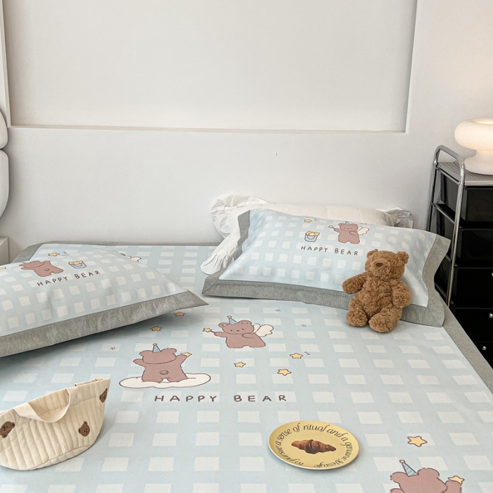 91家纺网 家纺一手货源 找家纺 昔可 2022新款大版数码水洗冰沐丝凉席 魔法熊