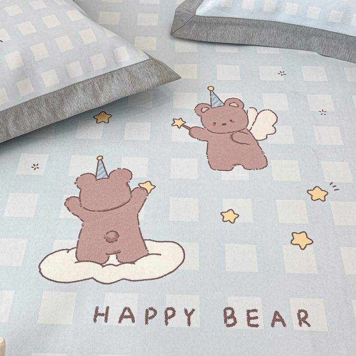 91家纺网 家纺一手货源 找家纺 昔可 2022新款大版数码水洗冰沐丝凉席 魔法熊