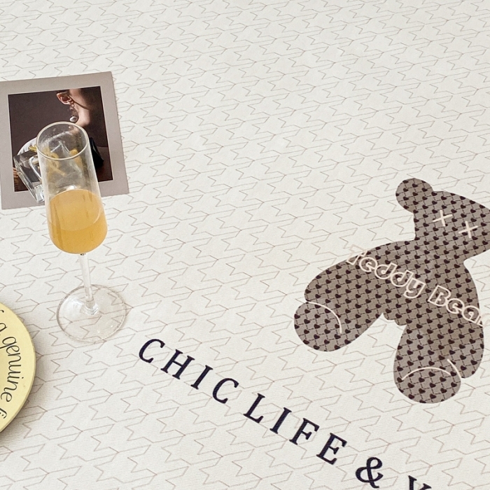 91家纺网 家纺一手货源 找家纺 昔可 2022新款大版数码水洗冰沐丝凉席 千鸟格纹熊