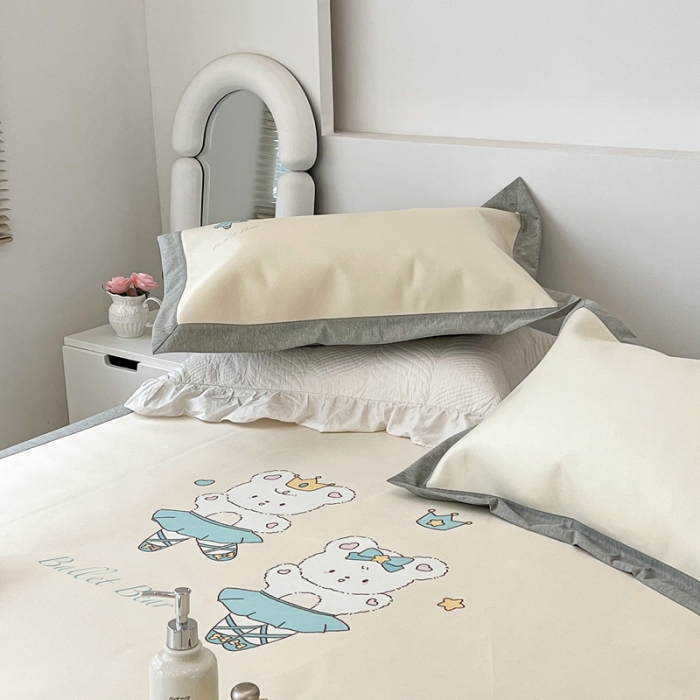 91家纺网 家纺一手货源 找家纺 昔可 2022新款大版数码水洗冰沐丝凉席 跳舞熊