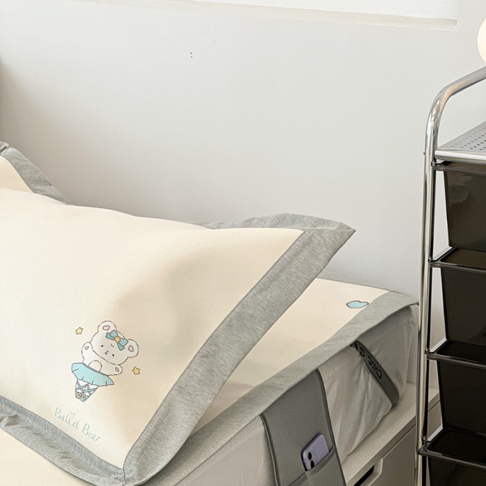 91家纺网 家纺一手货源 找家纺 昔可 2022新款大版数码水洗冰沐丝凉席 跳舞熊