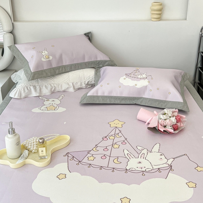 91家纺网 家纺一手货源 找家纺 昔可 2022新款大版数码水洗冰沐丝凉席 月亮船