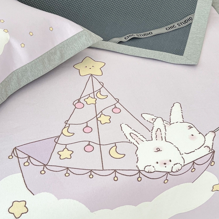 91家纺网 家纺一手货源 找家纺 昔可 2022新款大版数码水洗冰沐丝凉席 月亮船