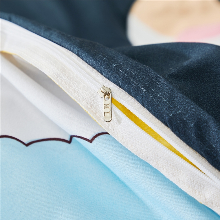 91家纺网 家纺一手货源 找家纺 曼璐家纺 2025新款芦荟棉床单款四件套 开心萌宠