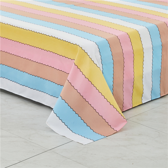 91家纺网 家纺一手货源 找家纺 曼璐家纺 2025新款芦荟棉床单款四件套 草莓心