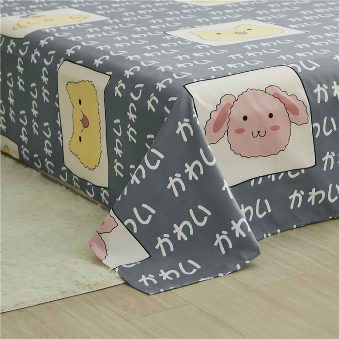 91家纺网 家纺一手货源 找家纺 曼璐家纺 2025新款芦荟棉床单款四件套 可爱小猪