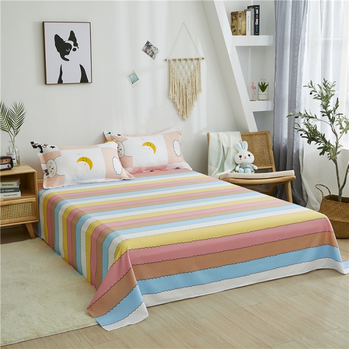 91家纺网 家纺一手货源 找家纺 曼璐家纺 2025新款芦荟棉床单款四件套 小可爱