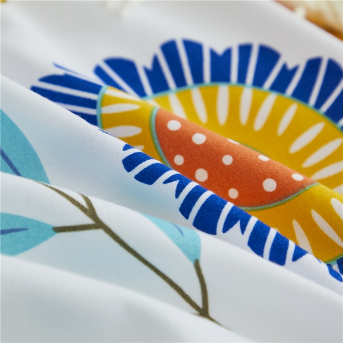 91家纺网 家纺一手货源 找家纺 曼璐家纺 2026新款芦荟棉床单款四件套 向阳花开