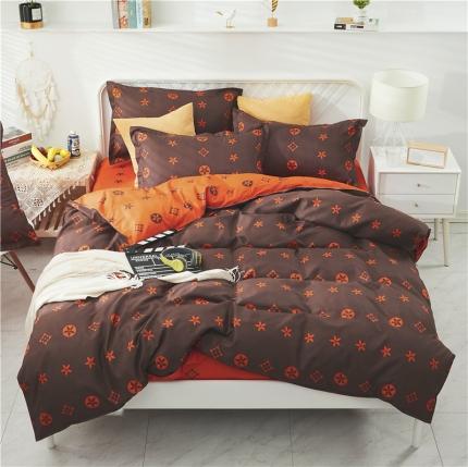 曼璐家纺 2025新款芦荟棉床单款四件套 时尚