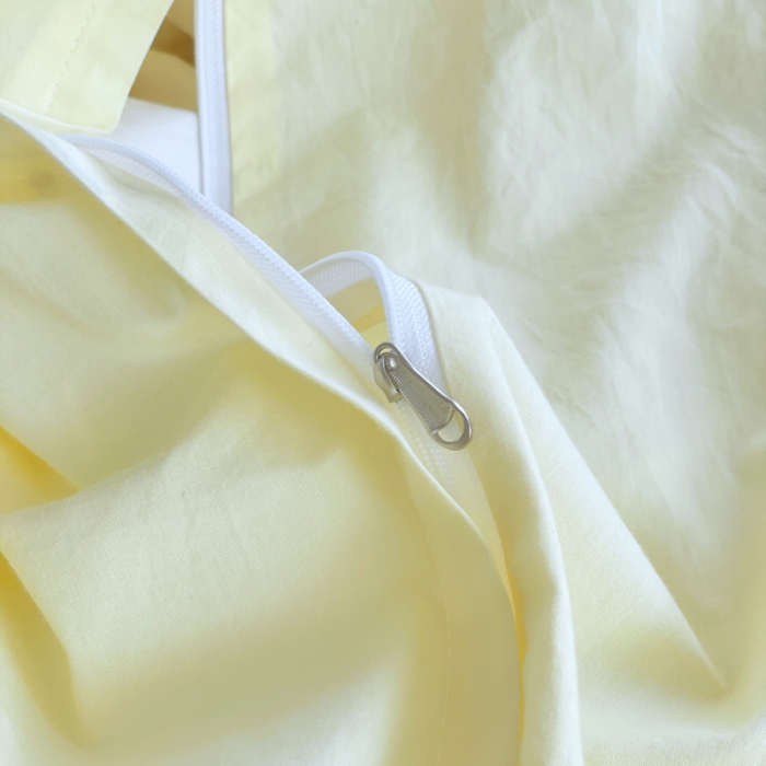 91家纺网 家纺一手货源 找家纺 玛奇朵 2022新款40S水洗棉手工订珠蝴蝶结-可可妮 可可妮-黄