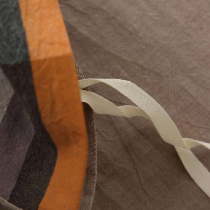 91家纺网 家纺一手货源 找家纺 榻尚家居 2023新款经典田园格子色织水洗棉四件套系列 华沙（棕绿）