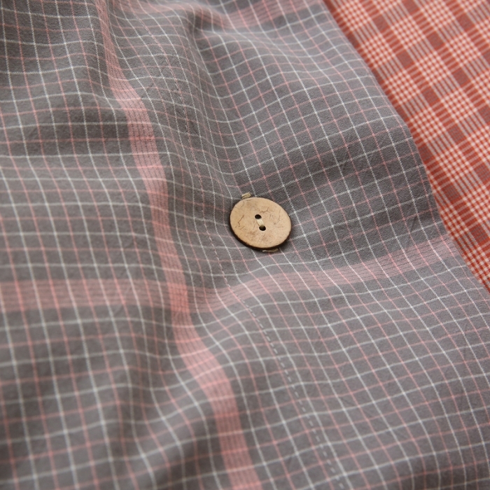 91家纺网 家纺一手货源 找家纺 榻尚家居 2023新款经典田园格子色织水洗棉四件套系列 亦梵（灰粉）