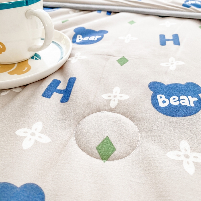 91家纺网 家纺一手货源 找家纺 （总）梦享生活家居 2022新款针织棉卡通大豆夏被