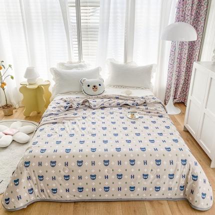 梦享生活家居 2022新款针织棉卡通大豆夏被 H熊