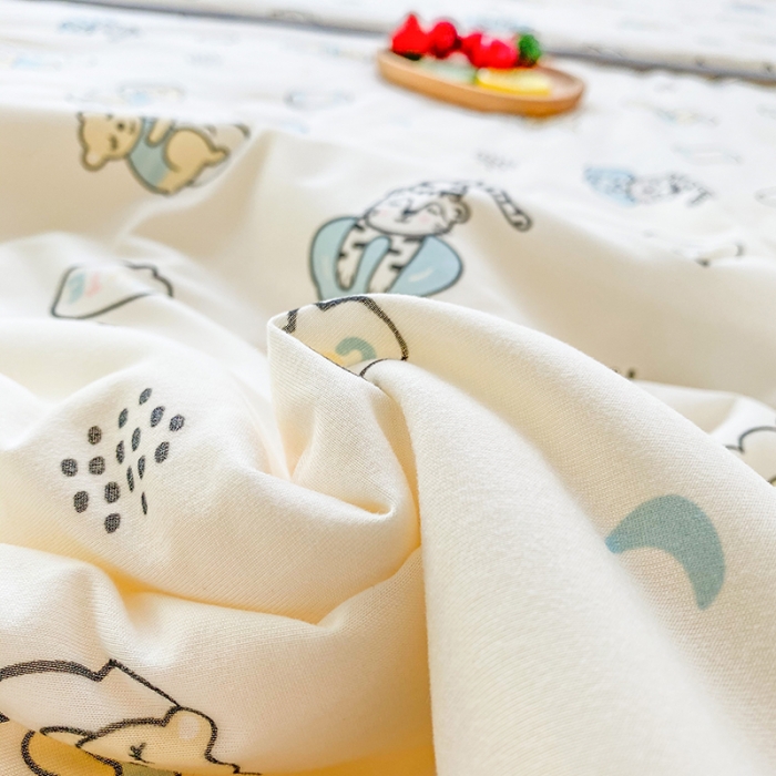 91家纺网 家纺一手货源 找家纺 梦享生活家居 2022新款针织棉卡通大豆夏被 迷你熊